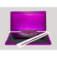 ALL-IN-CERAMIC TO-GO-Platte LILA Glasplatte für Vliesst