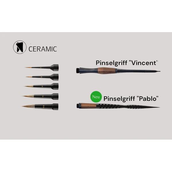 ALL-IN-CERAMIC Pinselgriffe Vincent Pablo und Ersatzspitzen